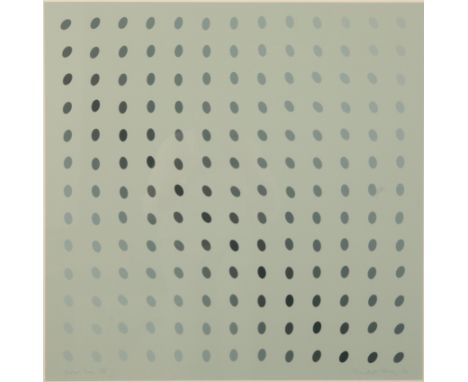 *BRIDGET RILEY (B. 1931) 'Nineteen Greys' signed and dated '68 in pencil lower right, titled and numbered 44/75 in pencil low