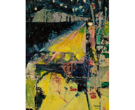 *P. HEWISH (20th Century) 'Beach' signed and dated 1961 lower right, oil on board, 62.5cm x 47cmProvenance: The Collection of