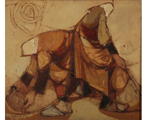 *AILEEN LIPKIN (1933-1994) 'Peasant Girl' signed lower left, oil on board, 61cm x 71cmProvenance: The Collection of Bournemou