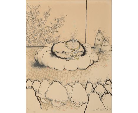 *RONALD SEARLE (1920-2011) 'The Guru' signed and dated in pencil lower right, titled and numbered 45/99 in pencil lower left,
