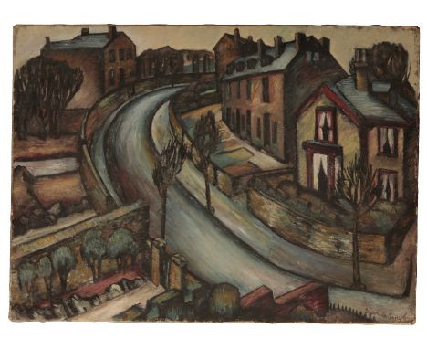 *SUSHILA SINGH (1904-1999) 'Northern Homes, Batley, 1933' signed lower right, oil on canvas, 41cm x 56cm; together with a vie