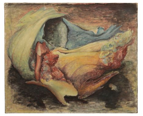 *SUSHILA SINGH (1904-1999) 'Landscape of Rain' signed lower left, titled verso, oil on canvas, 51cm x 61cm; together with a s