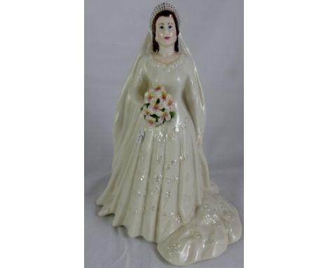 Royal Worcester "Her Majesty Queen Elizabeth II and H.R.H. The Duke of Edinburgh diamond wedding anniversery 1947~2007" figur