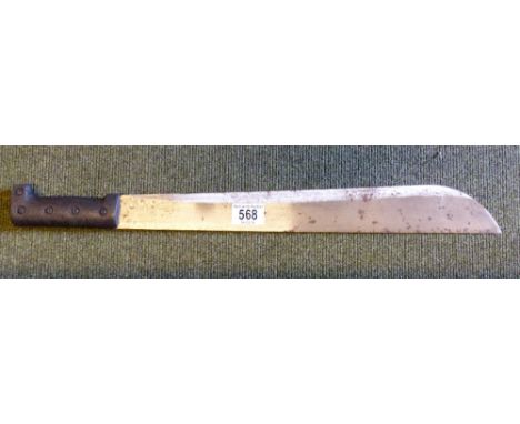 A steel and resin handled machete, L: 58 cm