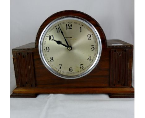Oak cased Genalex electric chiming mantle clock