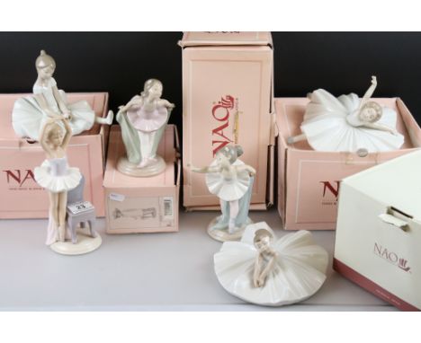 Five Boxed Nao Ballerinas including 01126, 01283, Dreamy Ballet 02001456, 01150 and A Dancer's Pose 020 01423 together with a