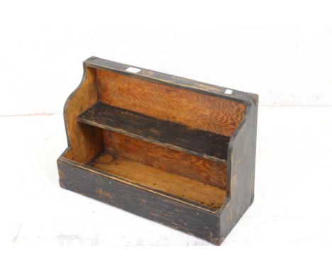 Rustic pine wall pocket and shelf 