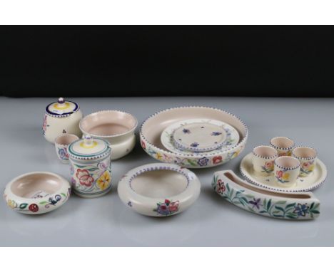 Collection of Twelve items of Poole Pottery including Carter Stabler Adams Shallow Bowl, 15cm diameter 