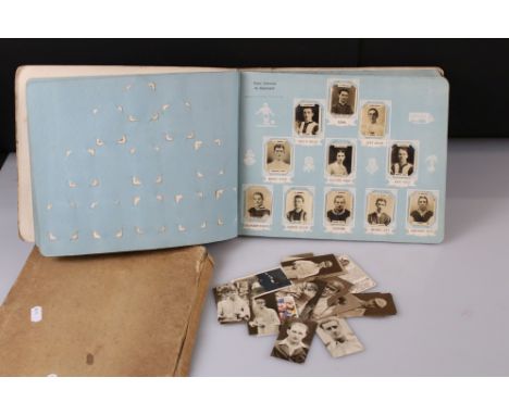 Cigarette / Trade Cards - a selection of ' Pinnace ' footballer cards within a Godfrey Phillips album, together with a small 