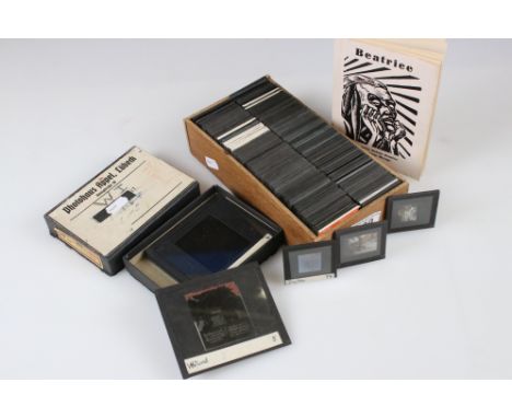 A collection of German magic lantern slides to include accompanying story book. 