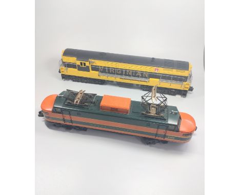 Lionel O gauge electric Great Northern Locomotive 2358 (horn cavity corrided), and Virginaian Locomotive 2322 (2) 