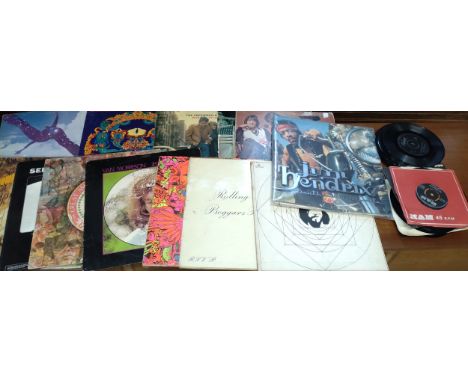 A small collection of LPs including Lola Versus Powerman and the Moneygoround by The Kinks (gatefold), Proud Flesh Soothseer 