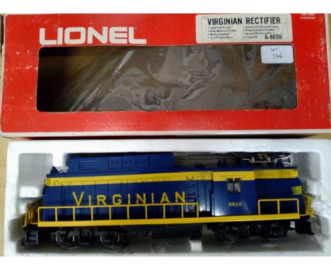 Lionel O gauge Electric 6-8659 Virginaian Locomotive in window box. 