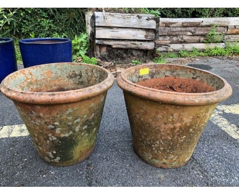 Pair of Terracotta Garden pots approx 35cm tall 