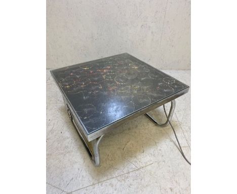 Retro early 1970s rare optic fibre coffee table, retailed by Heals, Tottenham Court Road in the 1970s and made by Rank Precis