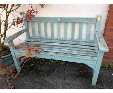 Wooden painted Garden bench approx 128cm wide 