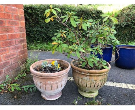 Pair of Terracotta Garden pots approx 32cm tall