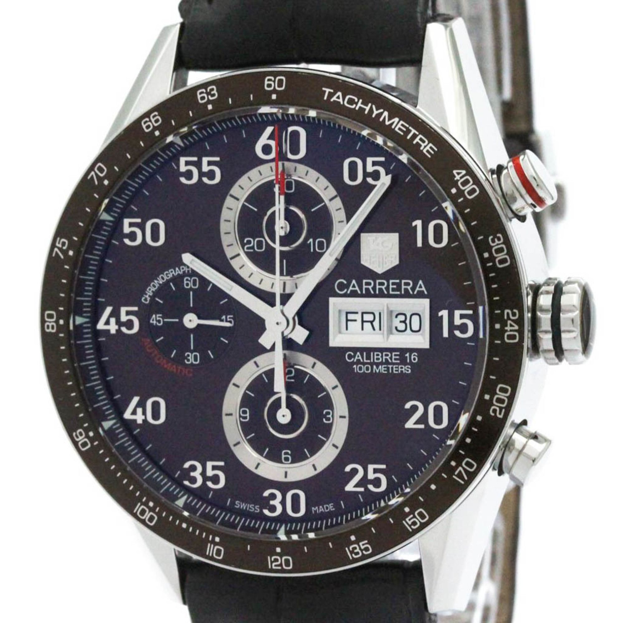 TAG HEUER Carrera Chronograph Day Date Automatic Watch CV2A12 Polished