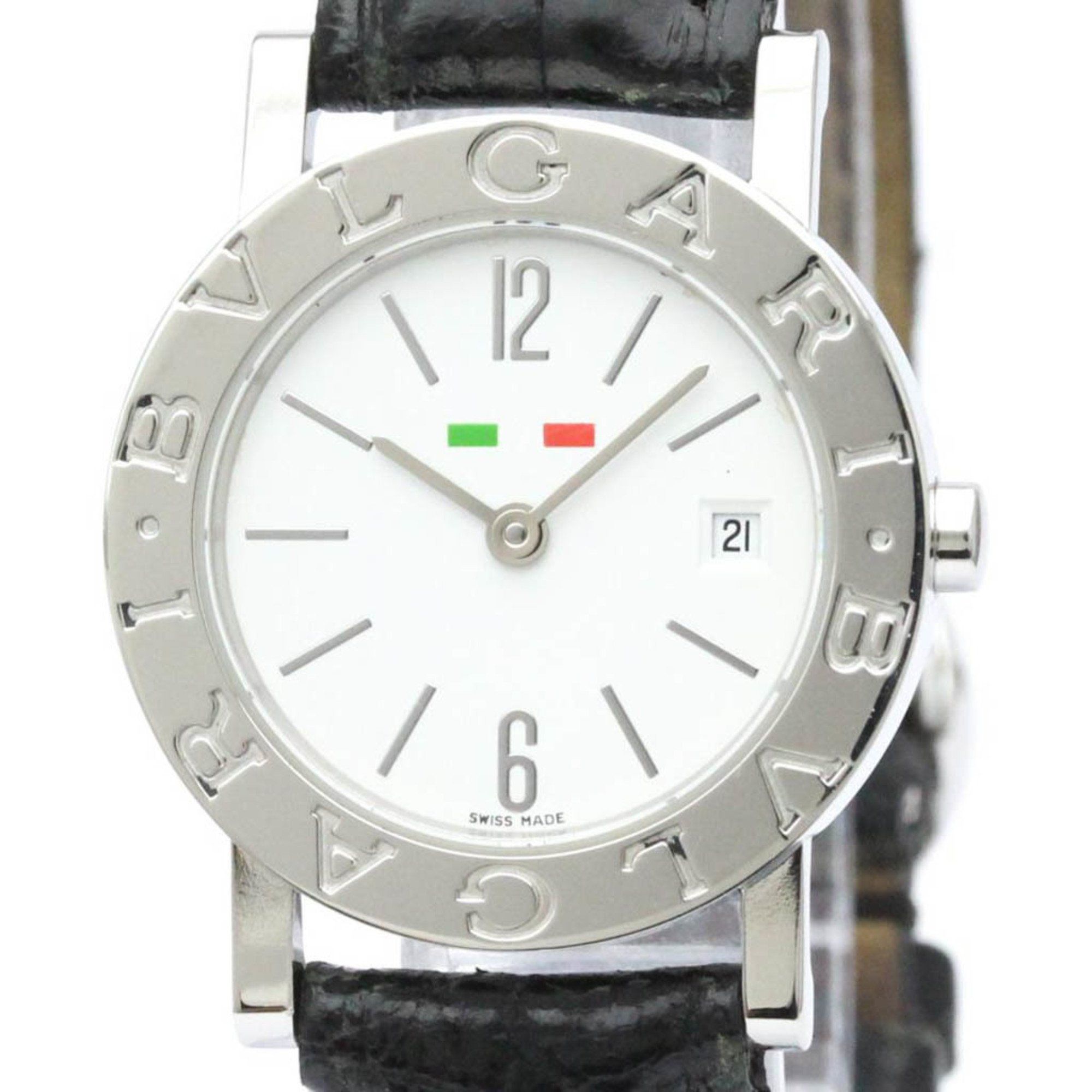 Polished BVLGARI BVLGARI-BVLGARI Steel Quartz Ladies Watch BB26SL