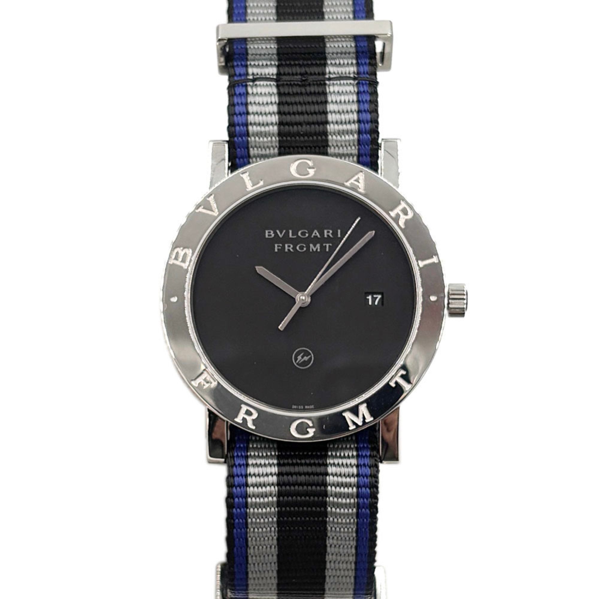 BVLGARI Fragment Design Special Edition Limited to 600 pieces BB41S 103570 Black Silver Stainless St