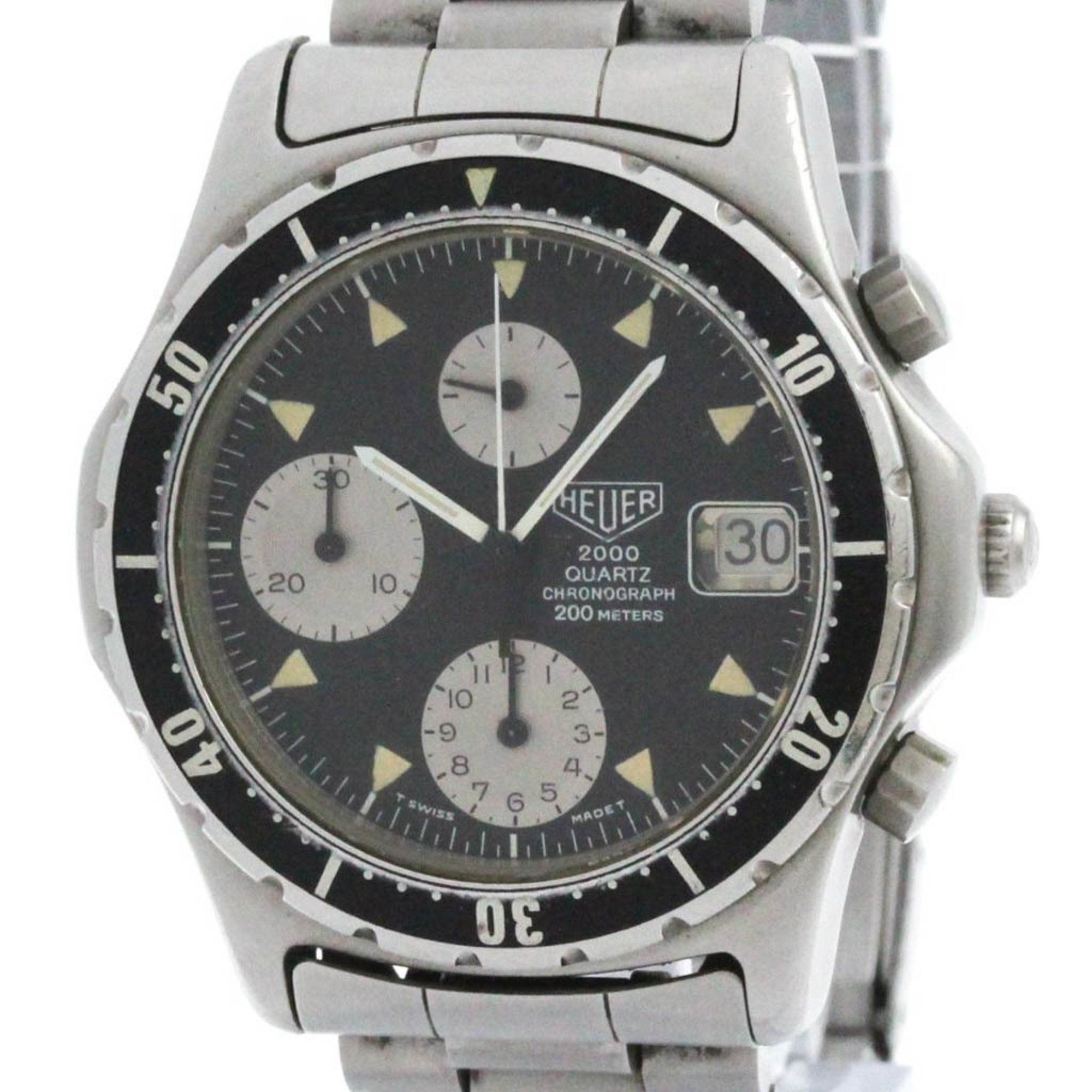 TAG HEUER 2000 Chronograph Stainless Steel Quarzt Mens Watch 273.006