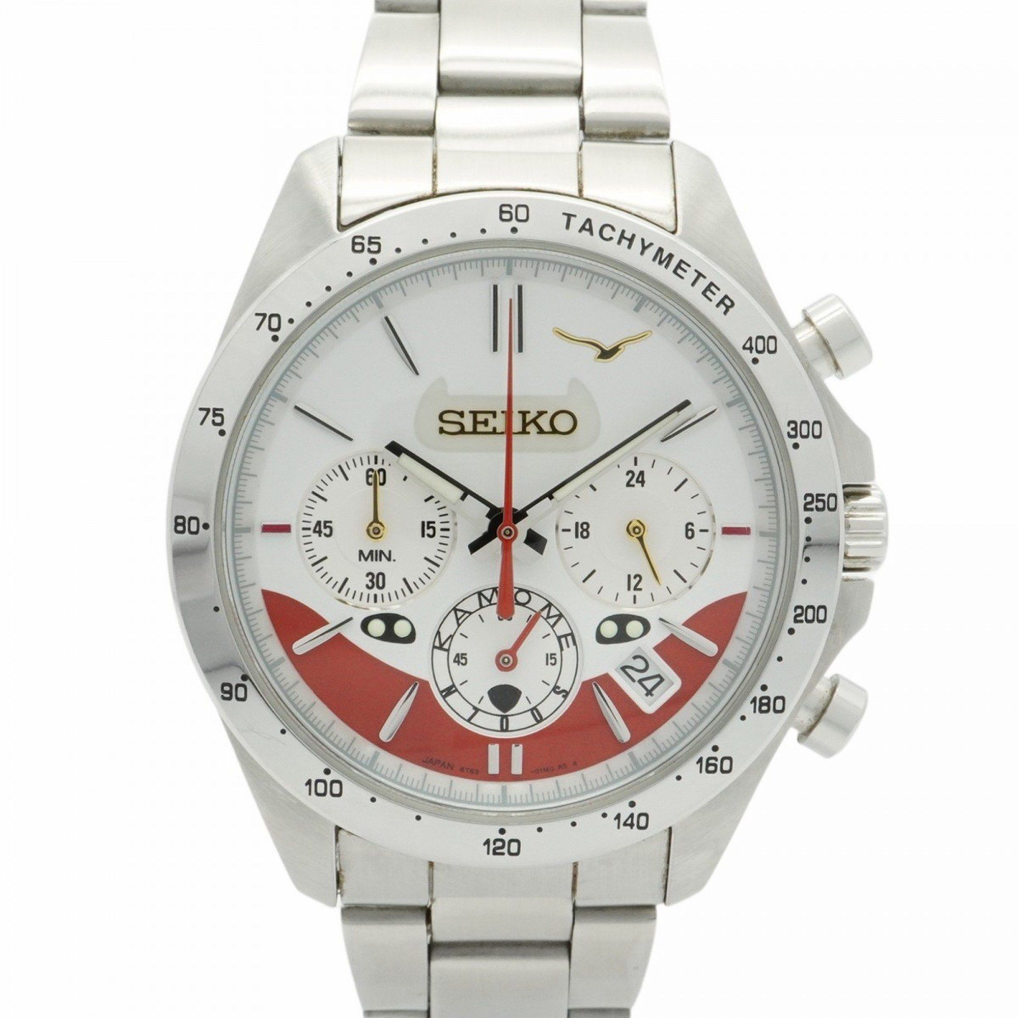 Seiko I.G.I Shinkansen Kamome Debut Commemorative Watch 8T63-01M0 White Red Dial Men's