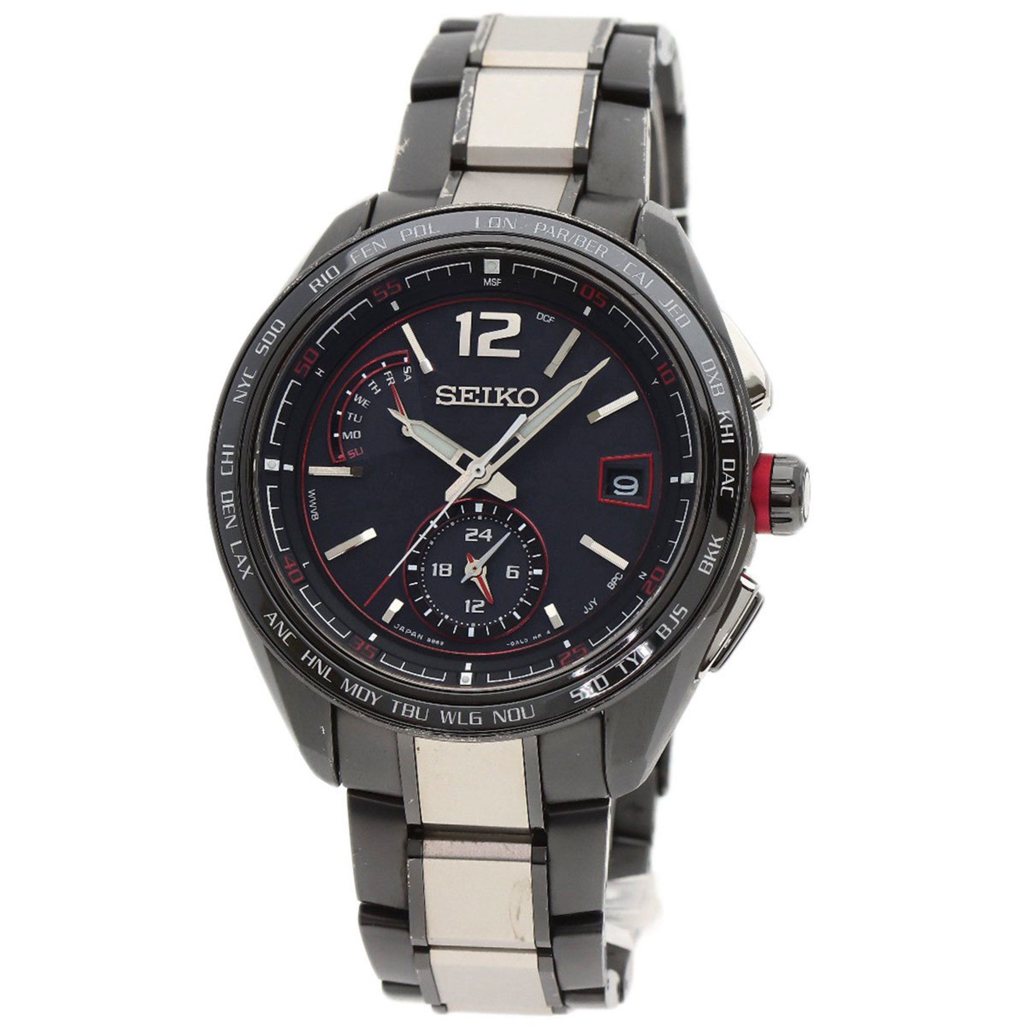 Seiko SAGA267 8B63-0AS0 Brightz Flight Expert Watch Titanium Ceramic Men's SEIKO