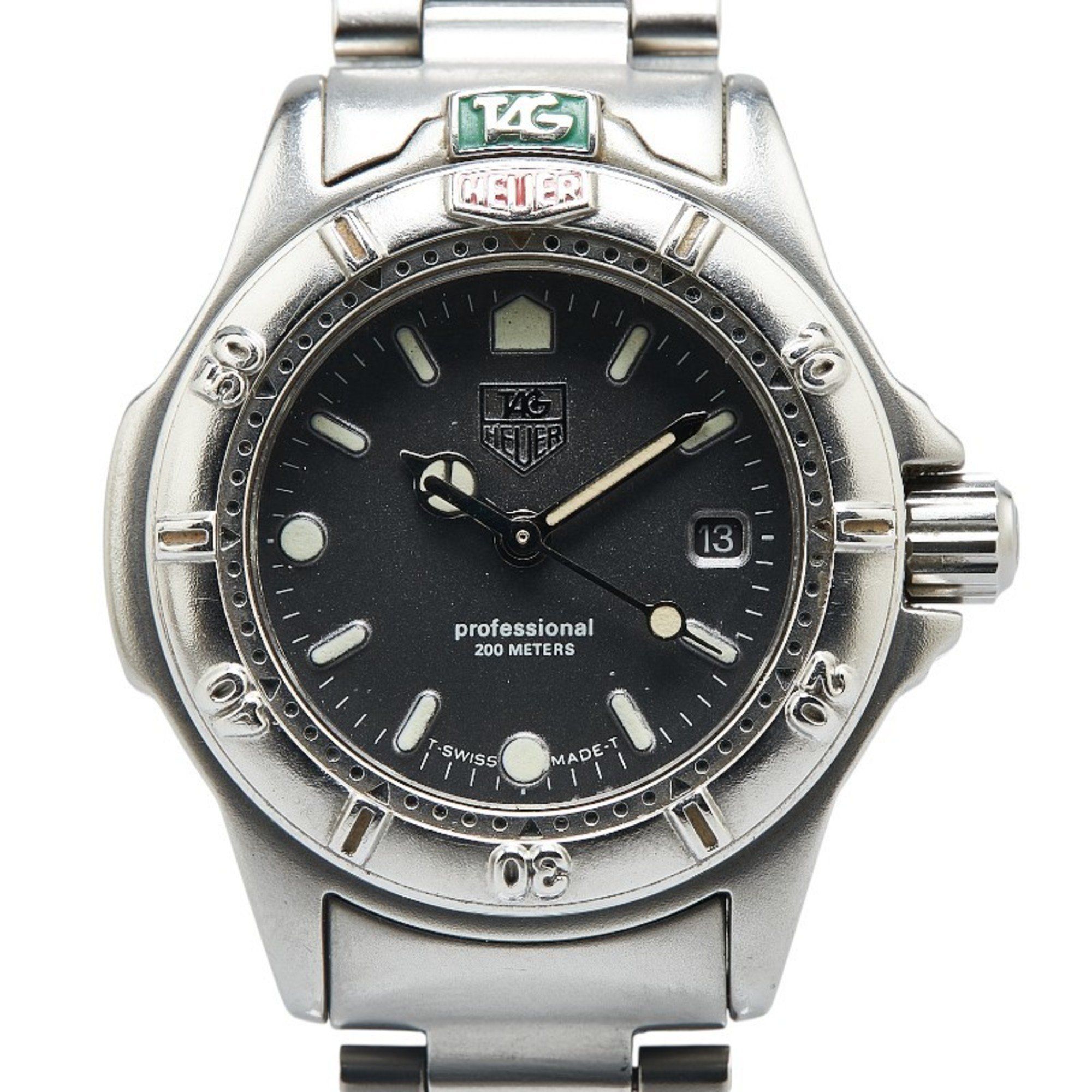 TAG Heuer Professional 200 Watch 999.208A Quartz Grey Dial Stainless Steel Ladies HEUER