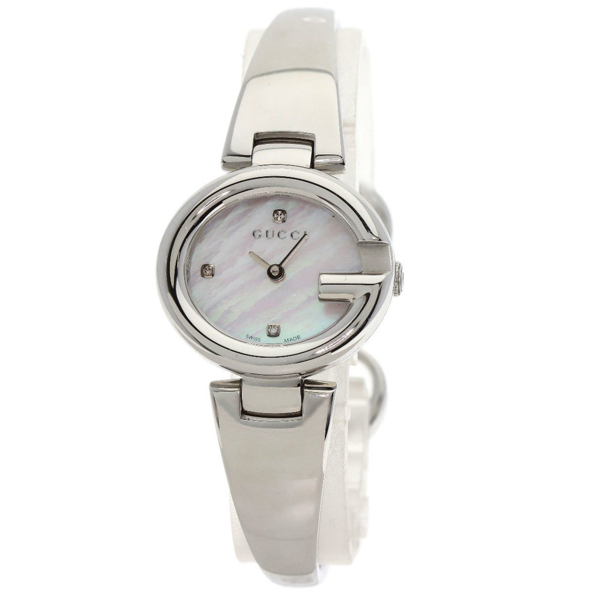 Gucci 134.5 G Balloon Shell 3P Diamond Watch Stainless Steel SS Ladies GUCCI