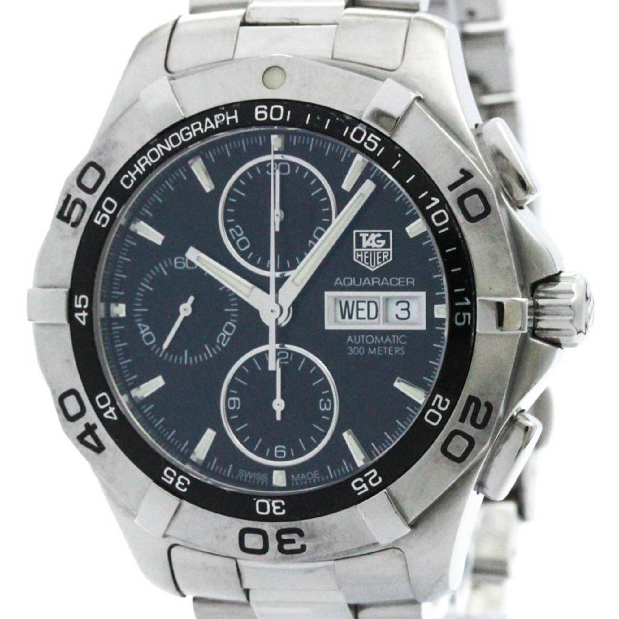Polished TAG HEUER Aquaracer Chronograph Steel Automatic Watch CAF2010