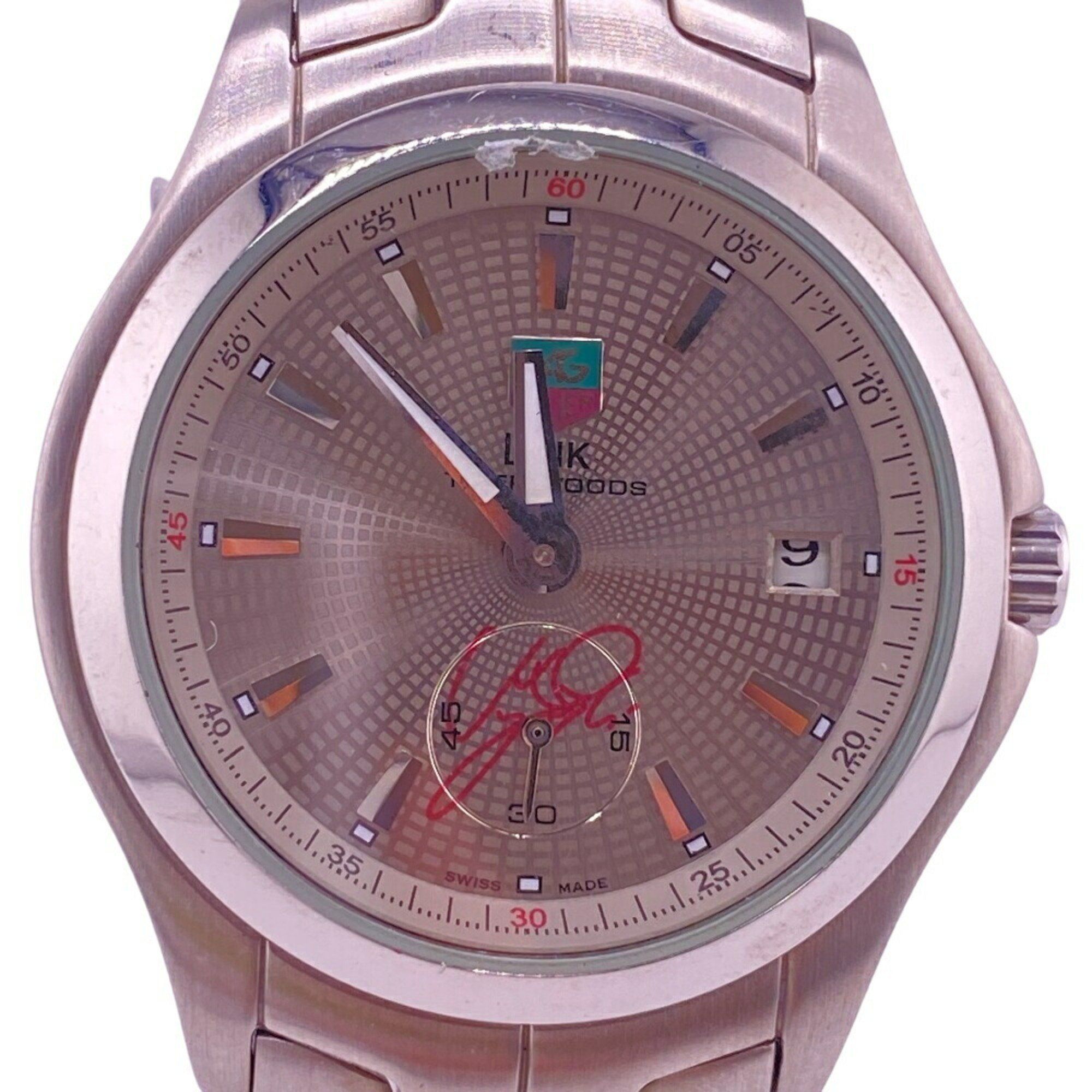 TAG HEUER WJF2113 Tiger Woods Watch Analog Digital Silver Men's