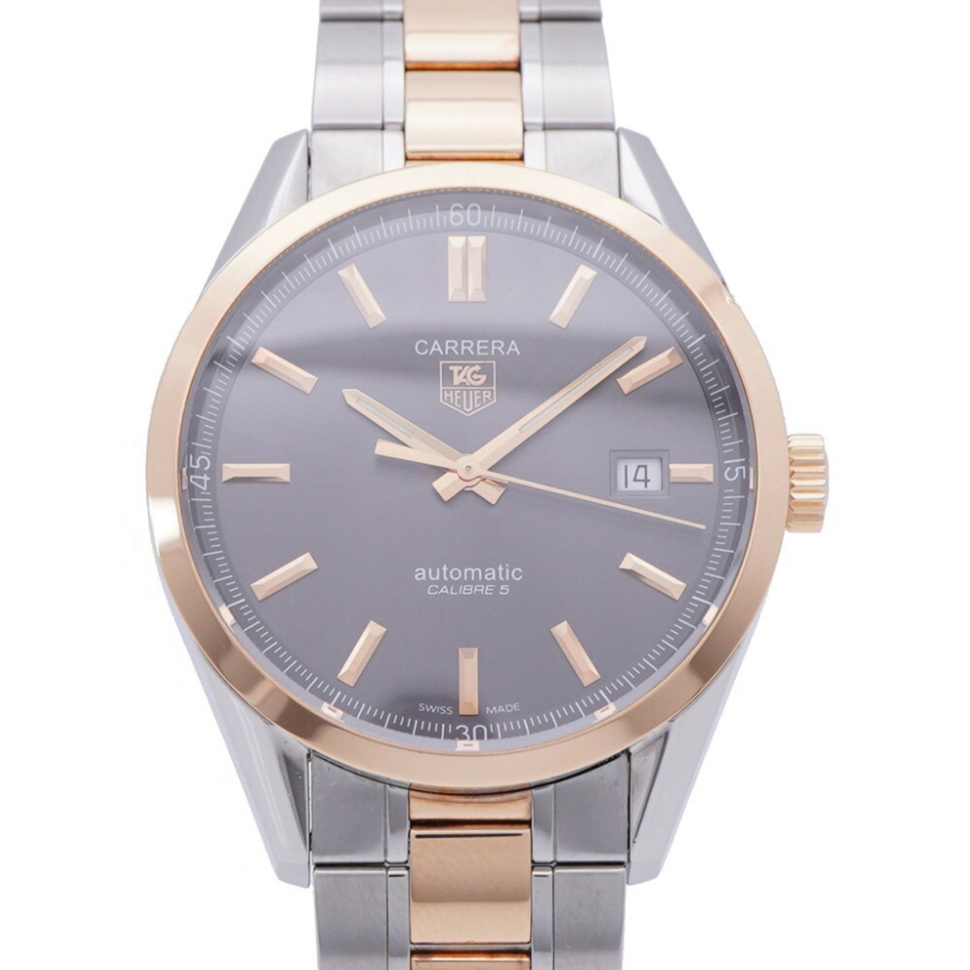 TAG Heuer Carrera Caliper 5 WV215F 18KGP/SS Automatic Watch Grey 0173TAG HEUER Men's