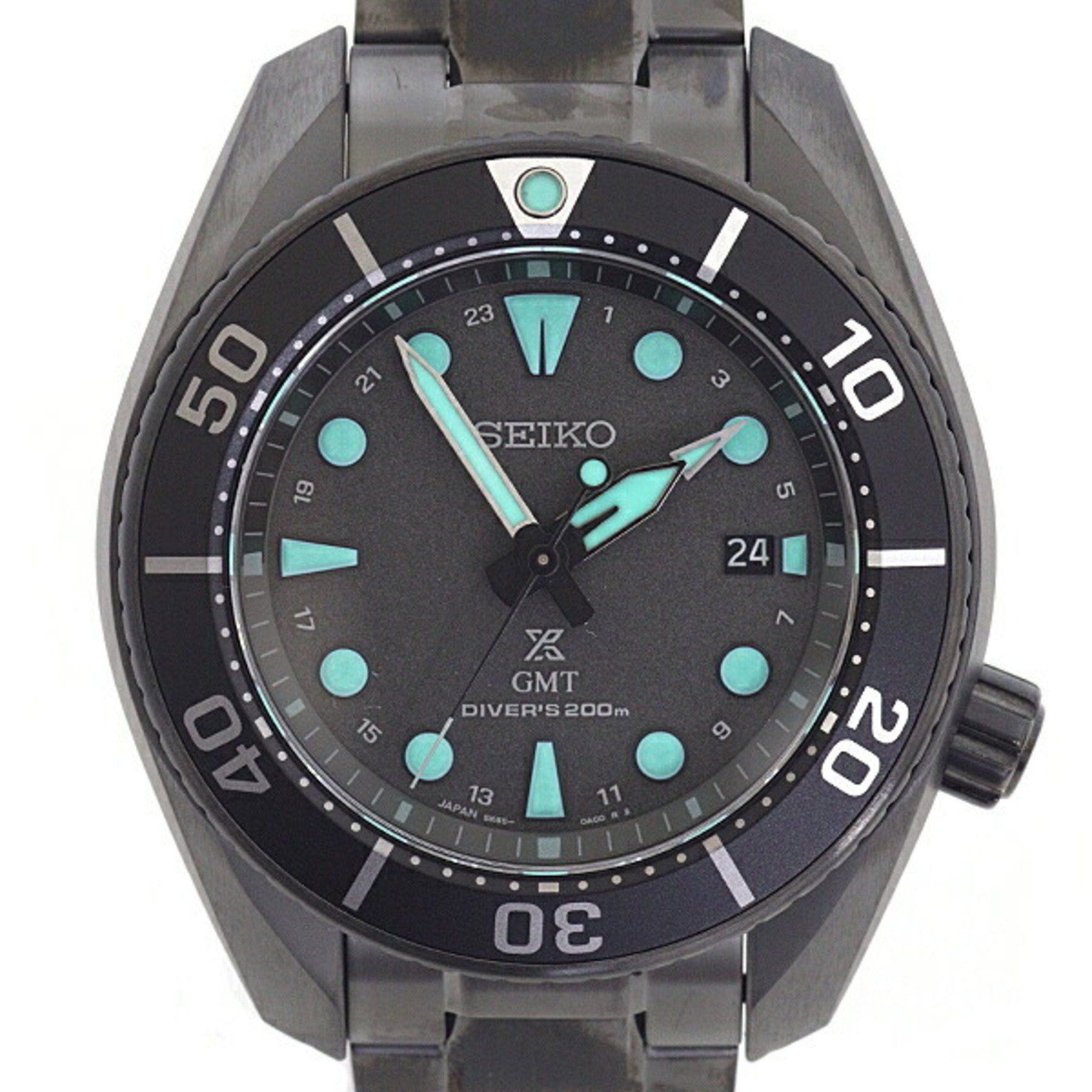 SEIKO Prospex Men's Watch Diver Scuba Solar SBPK007 The Black Series Night Vision Unused