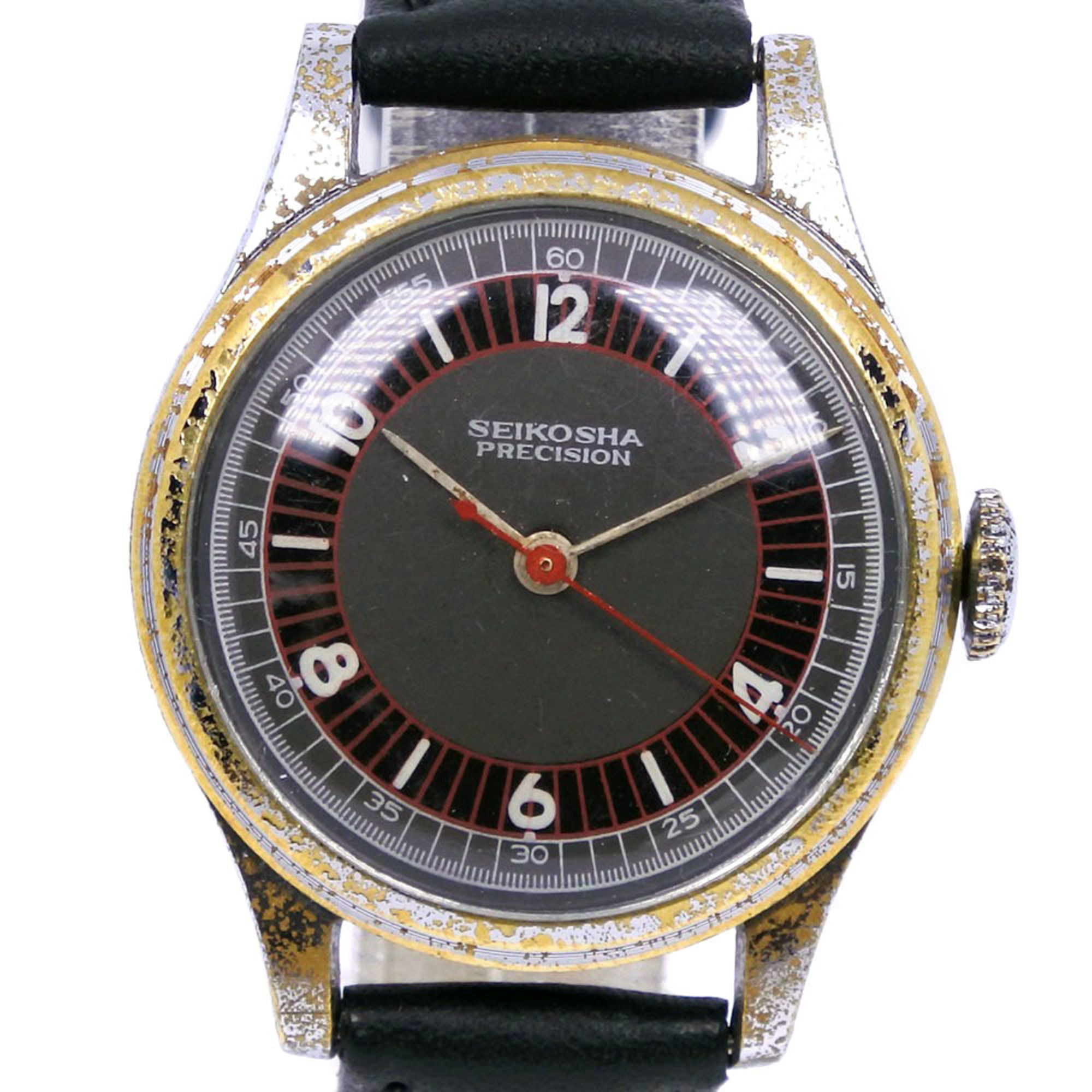 Seiko SEIKOSHA PRECISION / Precision Antique Stainless Steel x Leather Manual Winding Analog Display