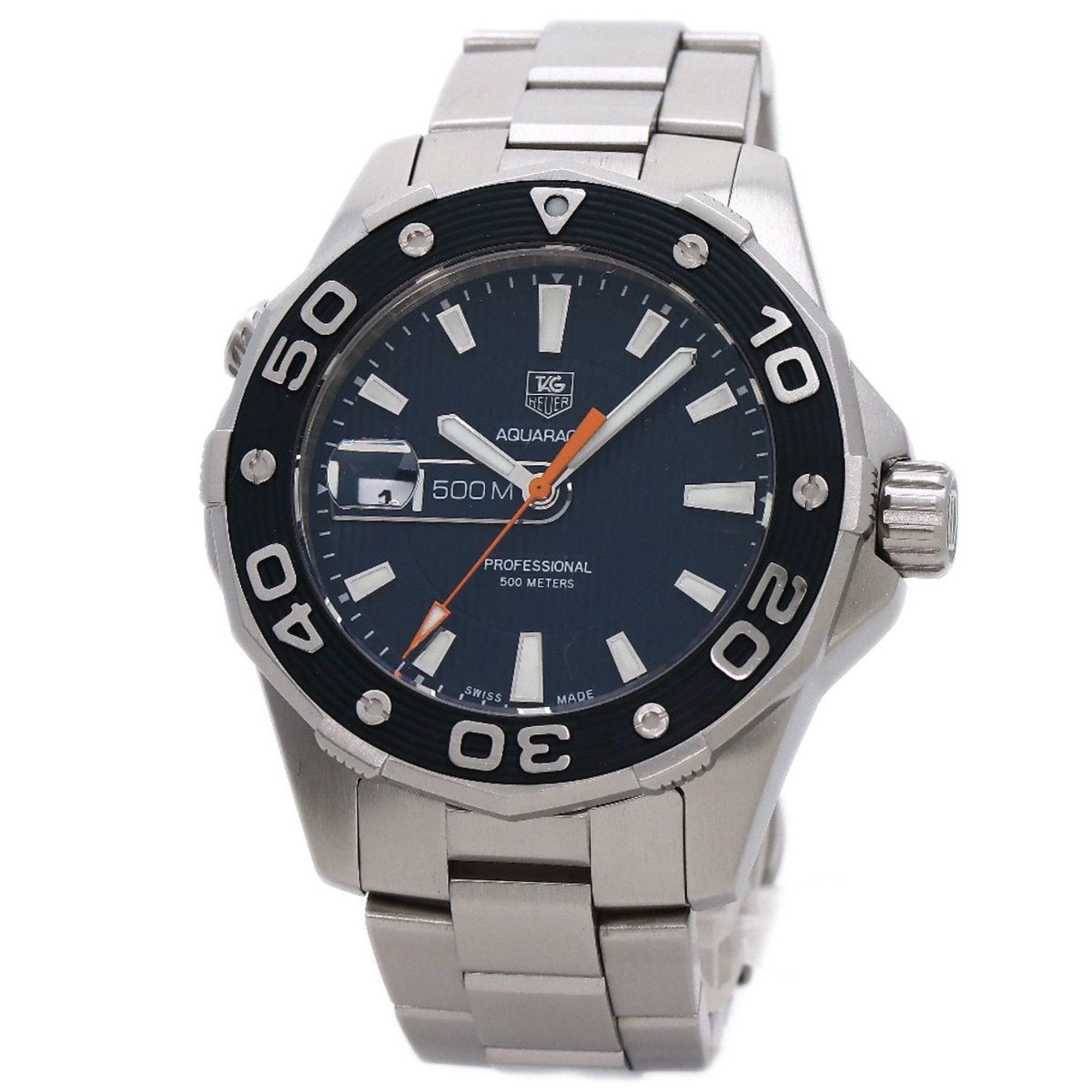 TAG Heuer WAJ1112 Aquaracer Watch Stainless Steel SS Men's HEUER