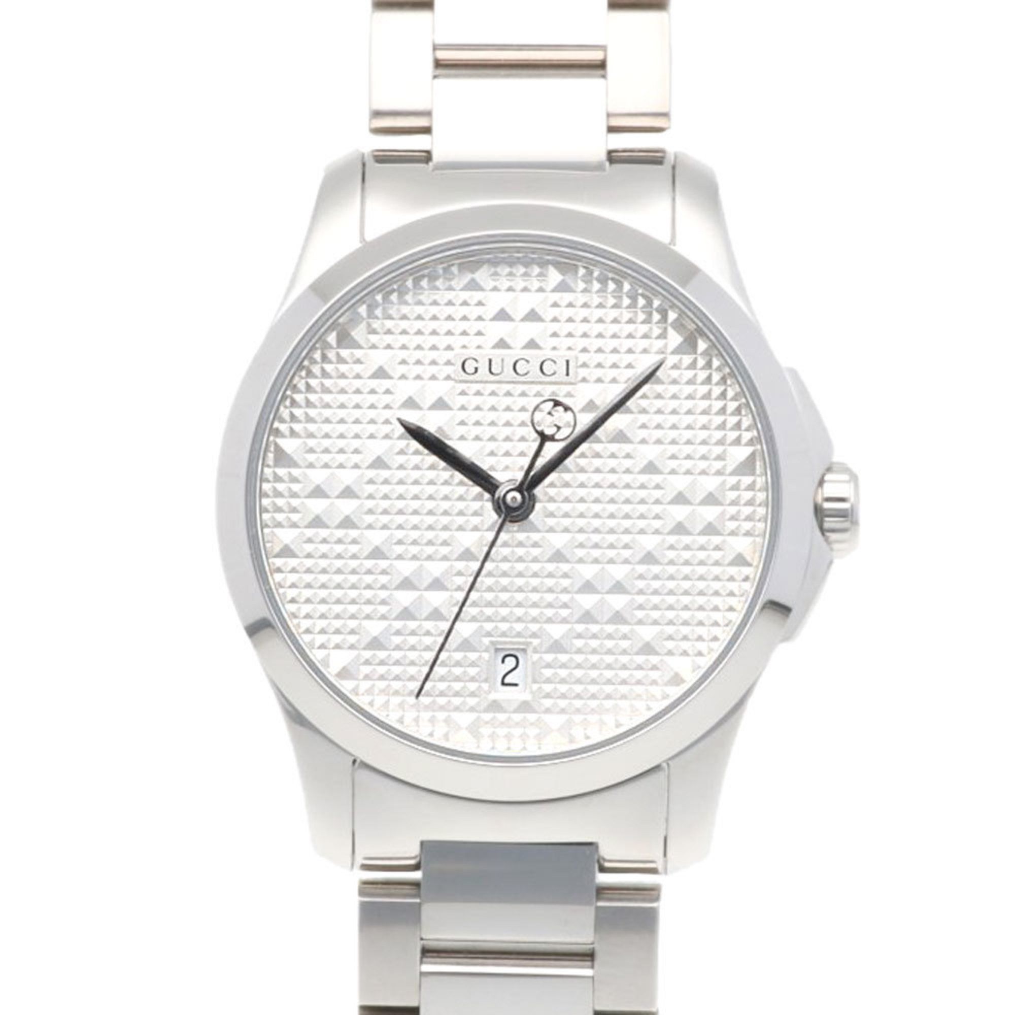 Gucci G Timeless Watch Stainless Steel 126.5 Quartz Ladies GUCCI