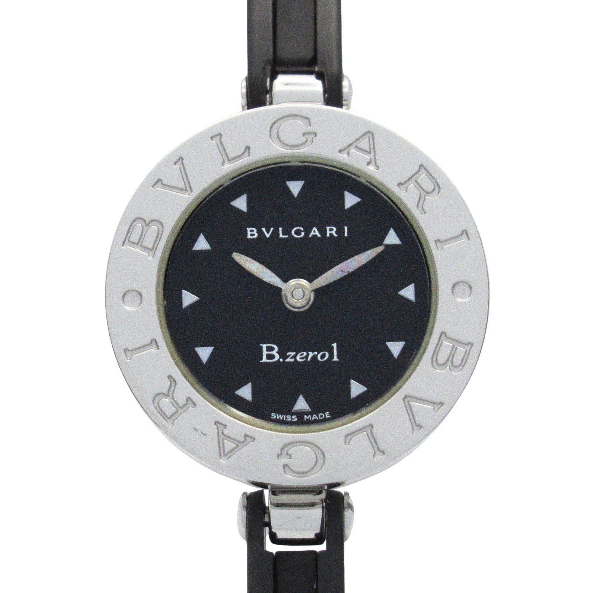 BVLGARI B-zero1 Watch Stainless Steel Rubber Strap Women's Black BZ22S