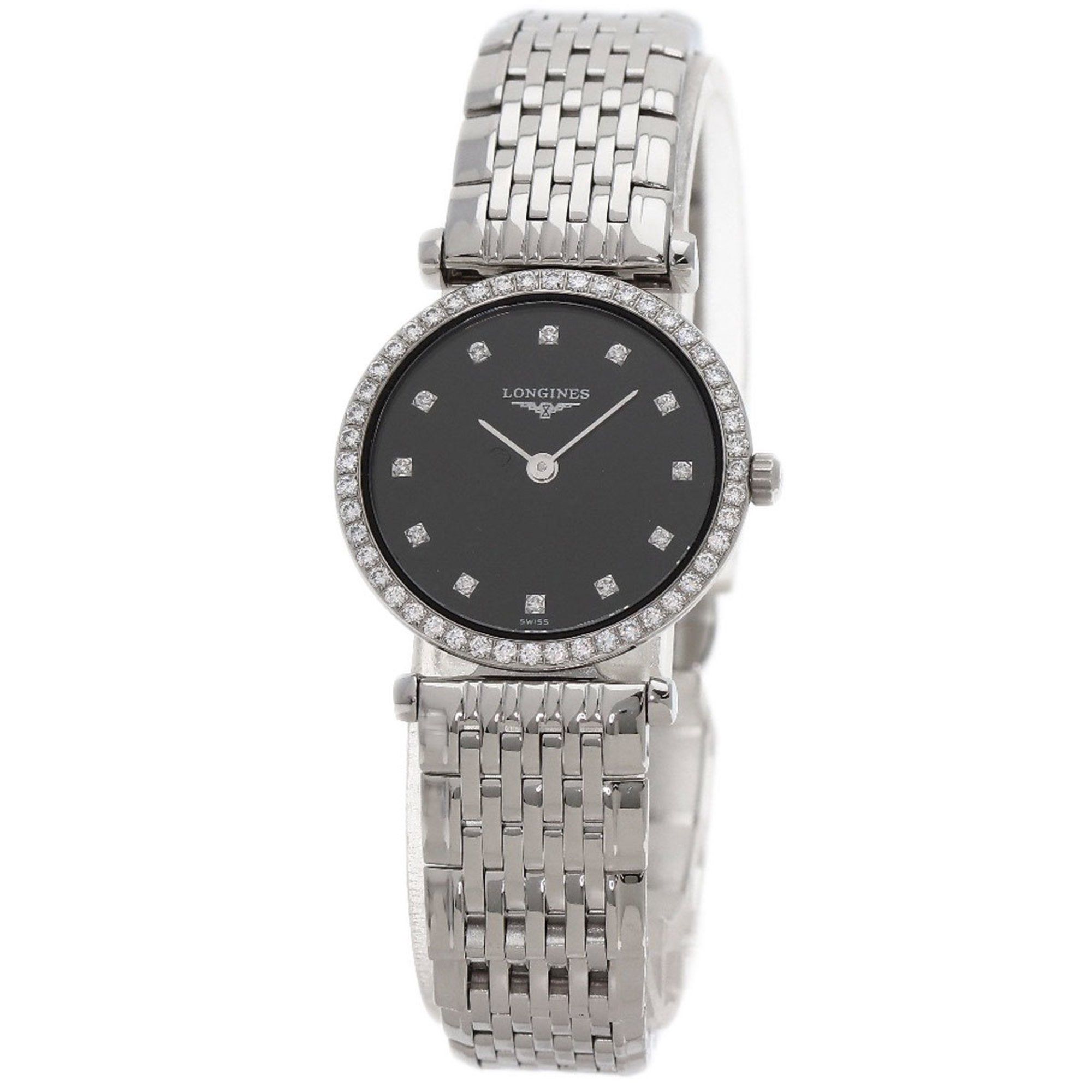 Longines L4.241.0 Grand Classic Diamond Watch Stainless Steel SS Ladies LONGINES