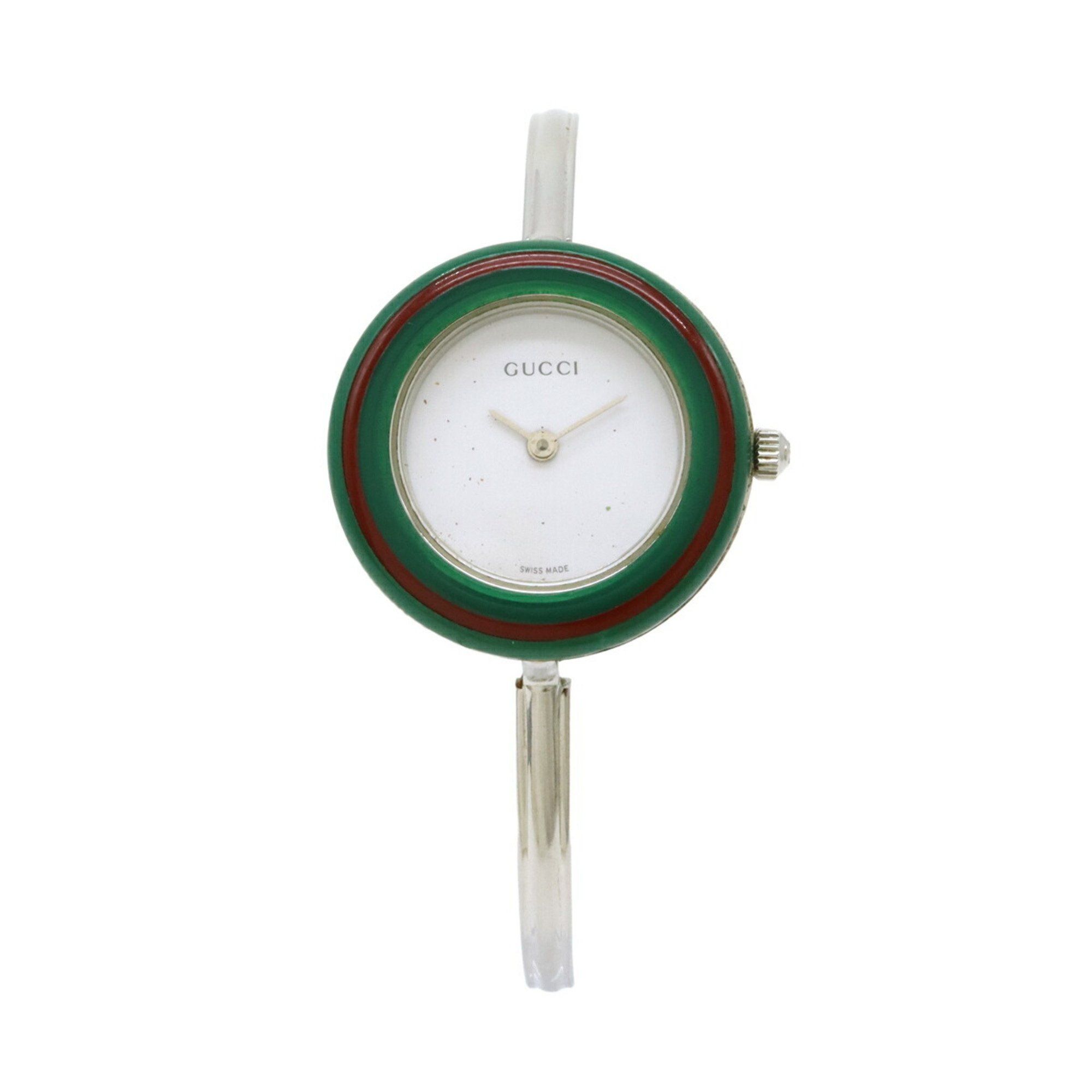 GUCCI Gucci Change Bezel White Dial SS Ladies Quartz Watch 11/12.2L