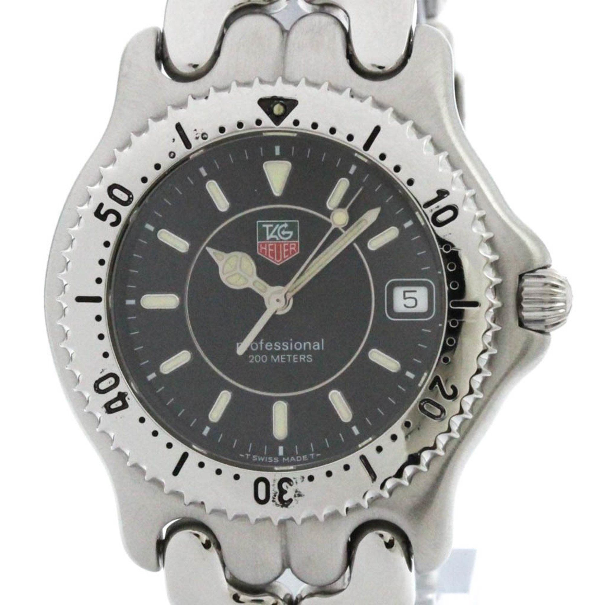 Polished TAG HEUER Sel Professional 200M Steel Quartz Mens Watch WG1118