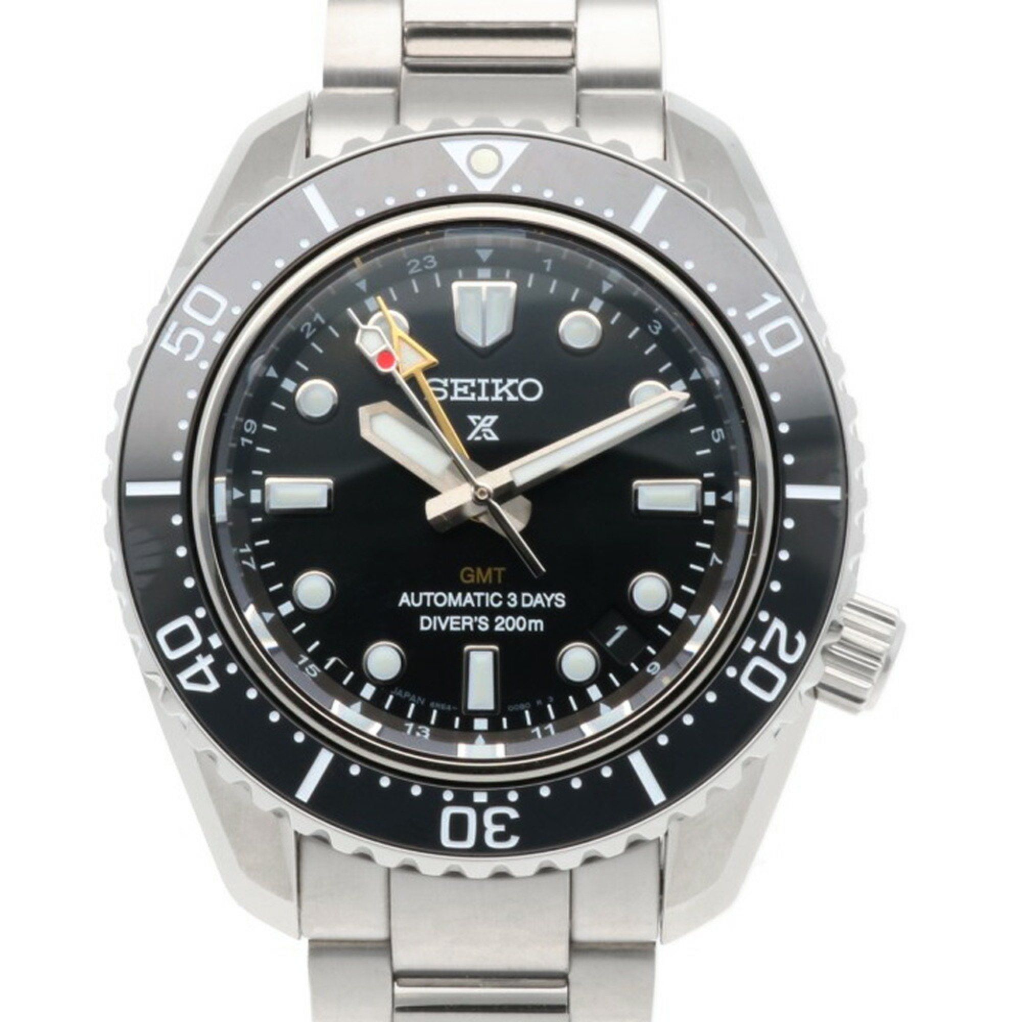 Seiko Prospex Divers GMT Watch Stainless Steel 6R54-00D0 Automatic Men's SEIKO Overhauled