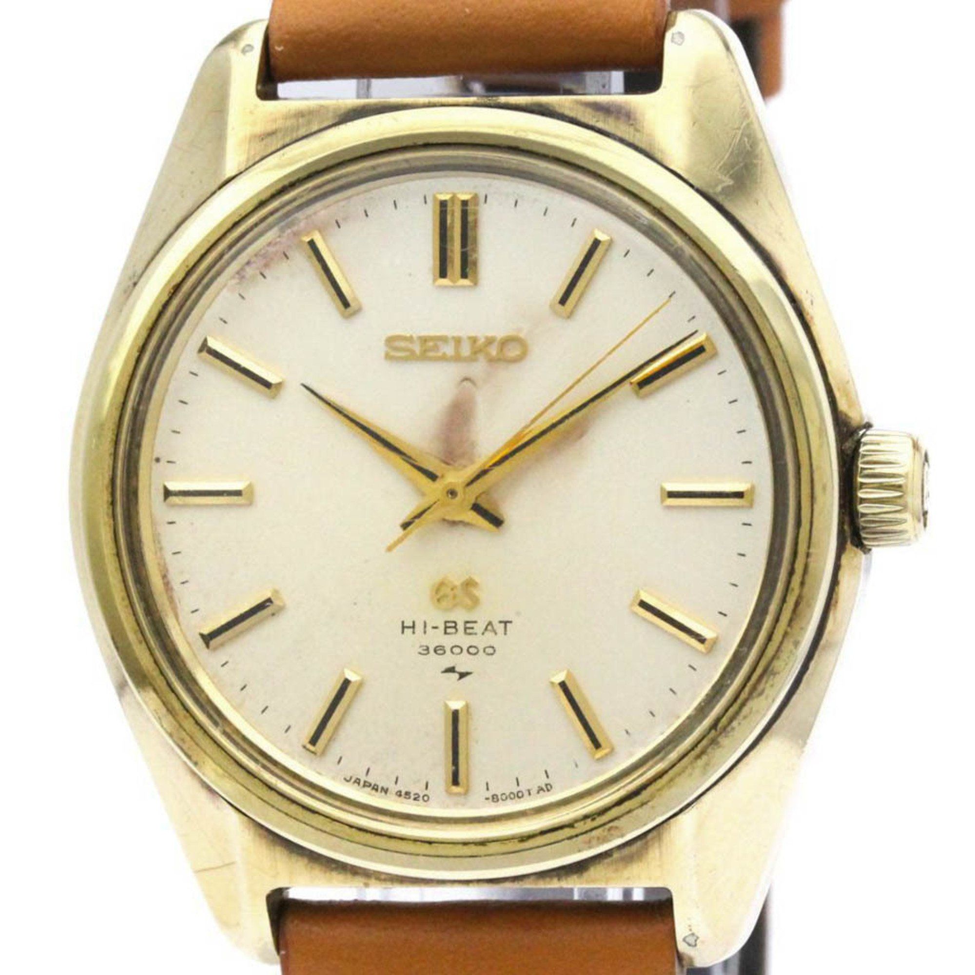 Vintage GRAND SEIKO Hi-Beat 36000 Hand-Winding Mens Watch 4520-8000