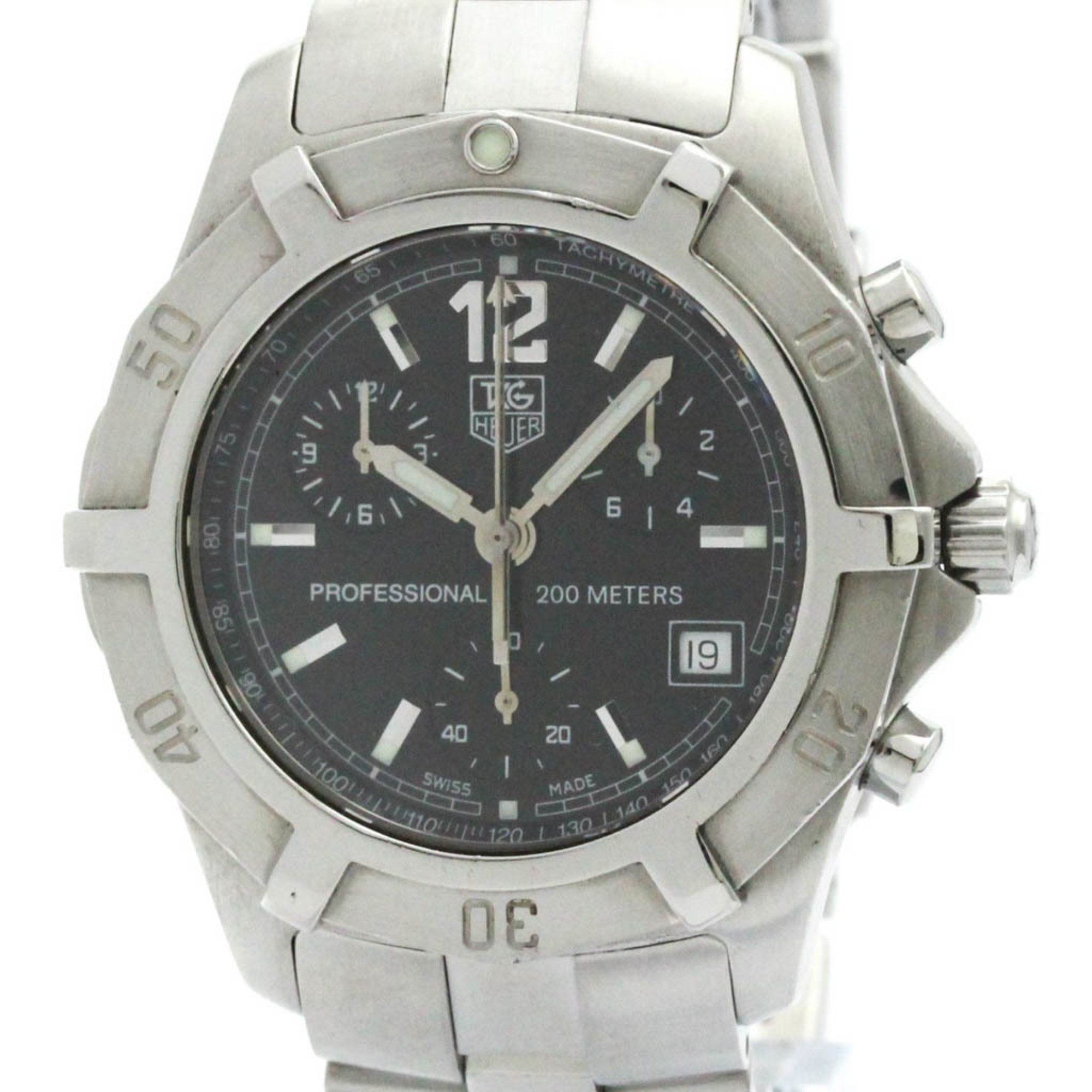 Polished TAG HEUER 2000 Stainless Steel Quartz Mens Watch CN1110