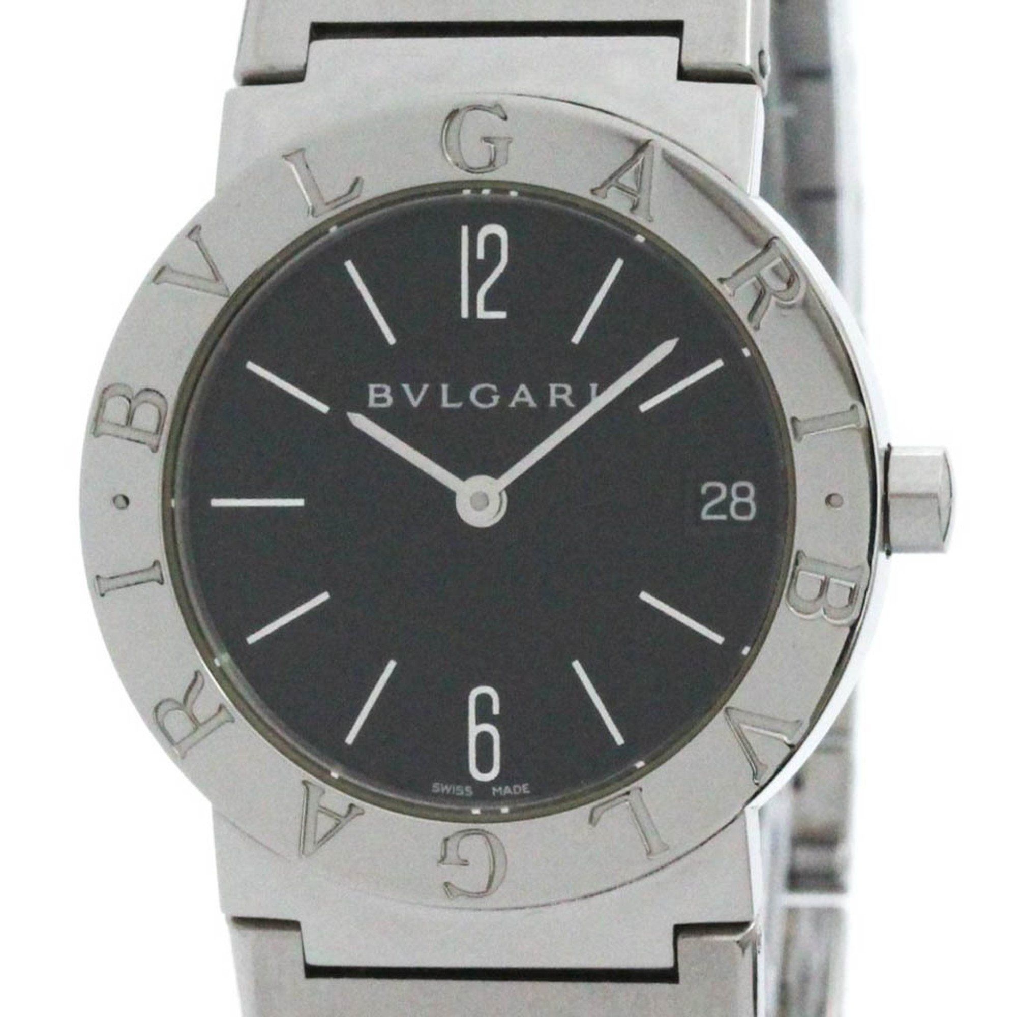 Polished BVLGARI Bvlgari Bvlgari Steel Quartz Unisex Watch BB30SS