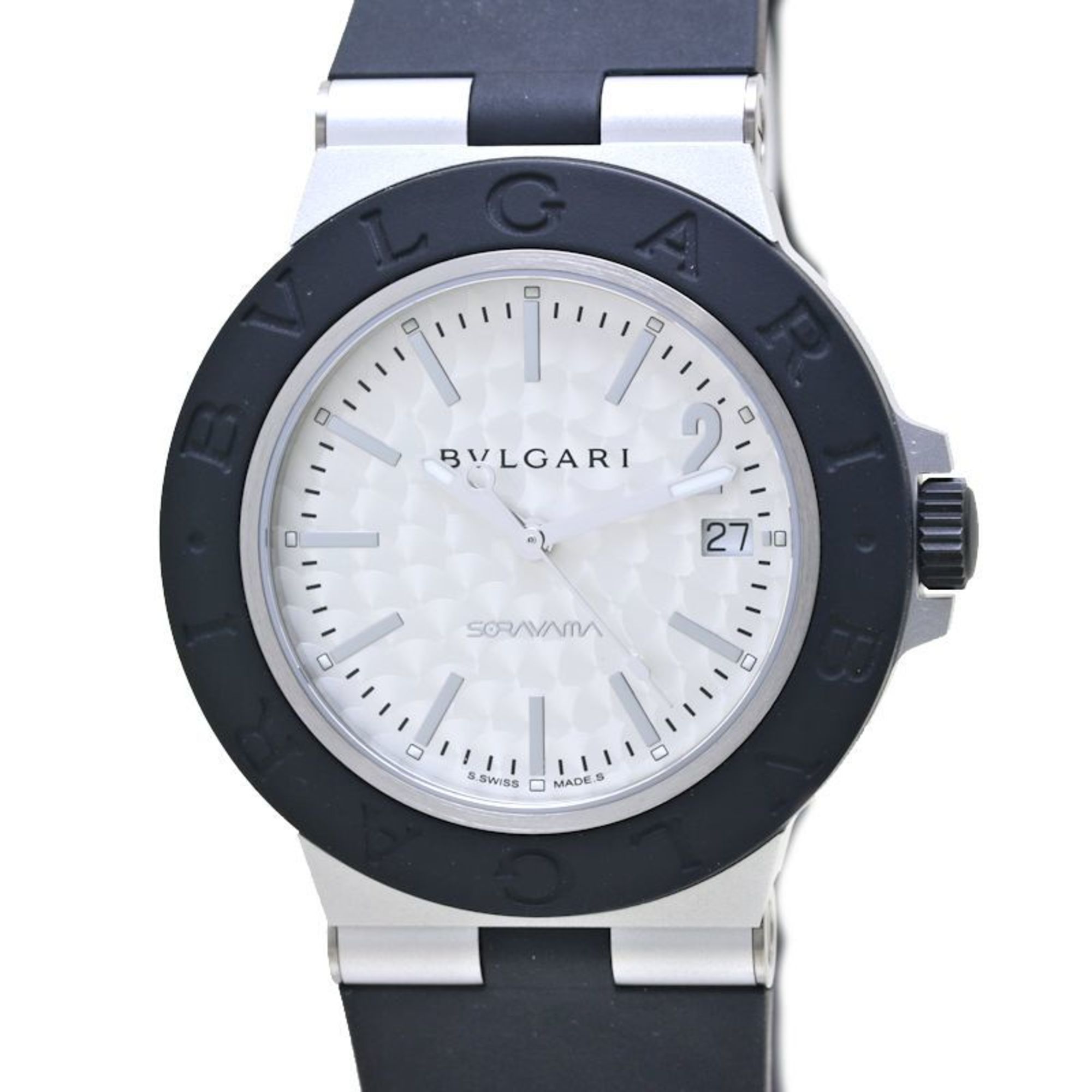 BVLGARI BB40AT 103703 Aluminum Hajime Sorayama Collaboration Date 1000 Pieces Limited Edition Rubber