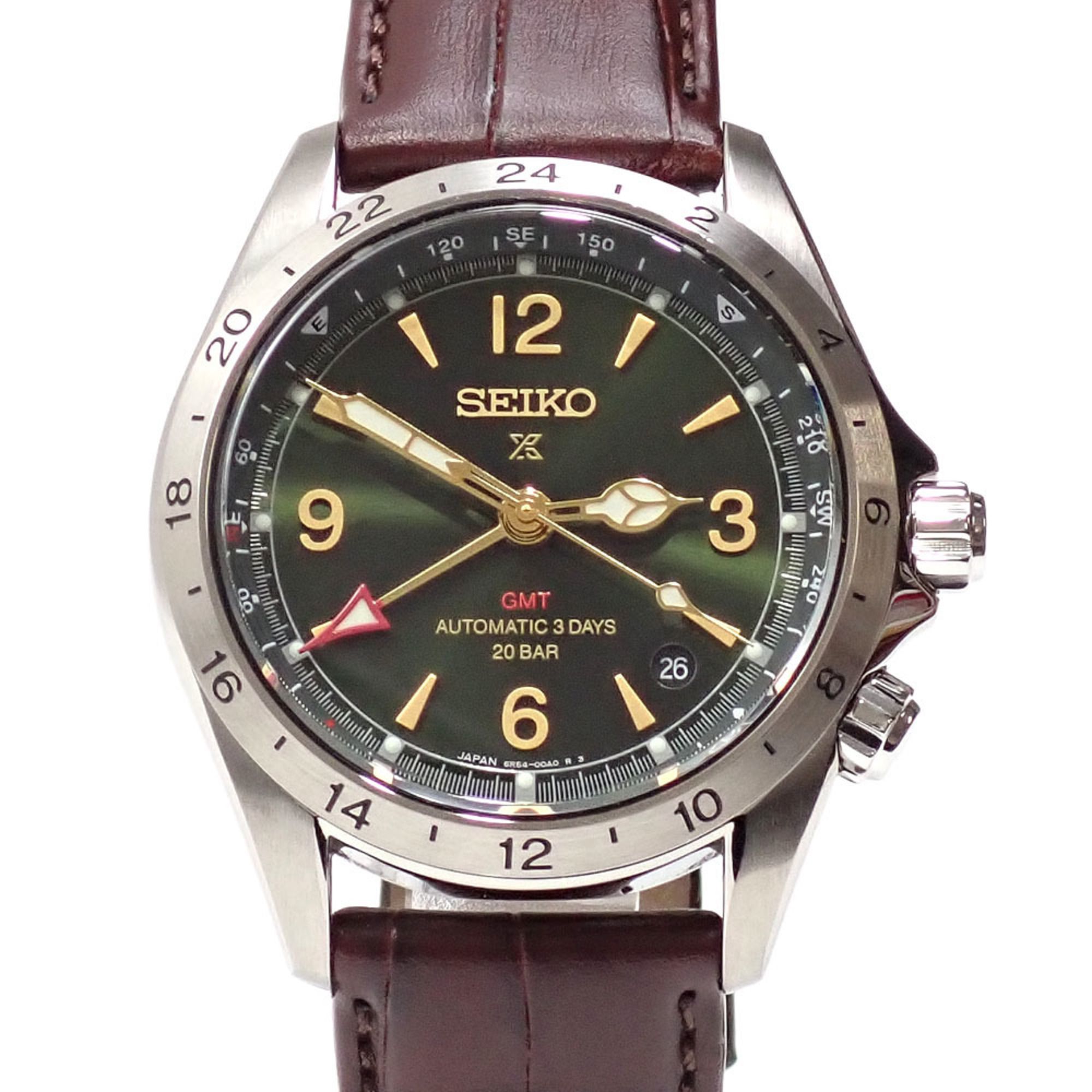 Seiko Prospex Men's Automatic Watch SS Leather Strap SBEJ005 A219465