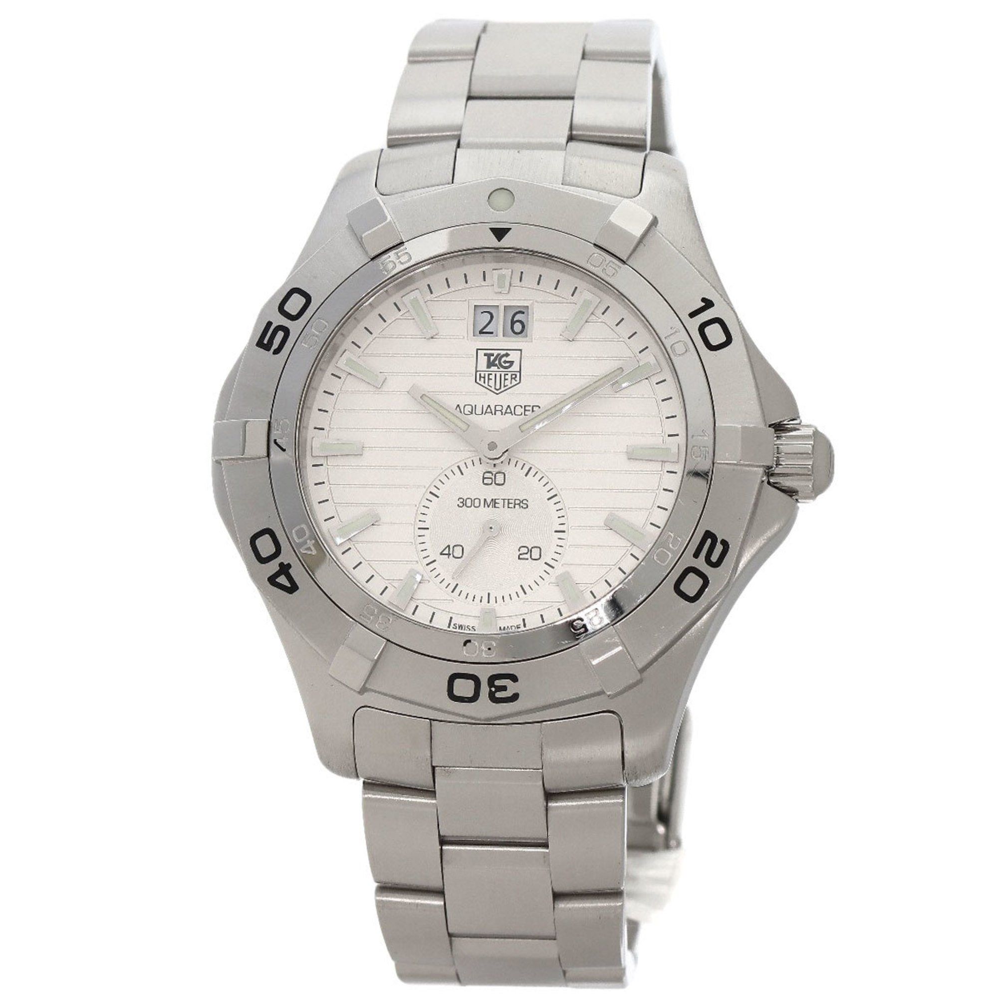 TAG Heuer WAF1015.BA0822 Aquaracer Grand Date Watch Stainless Steel SS Men's HEUER