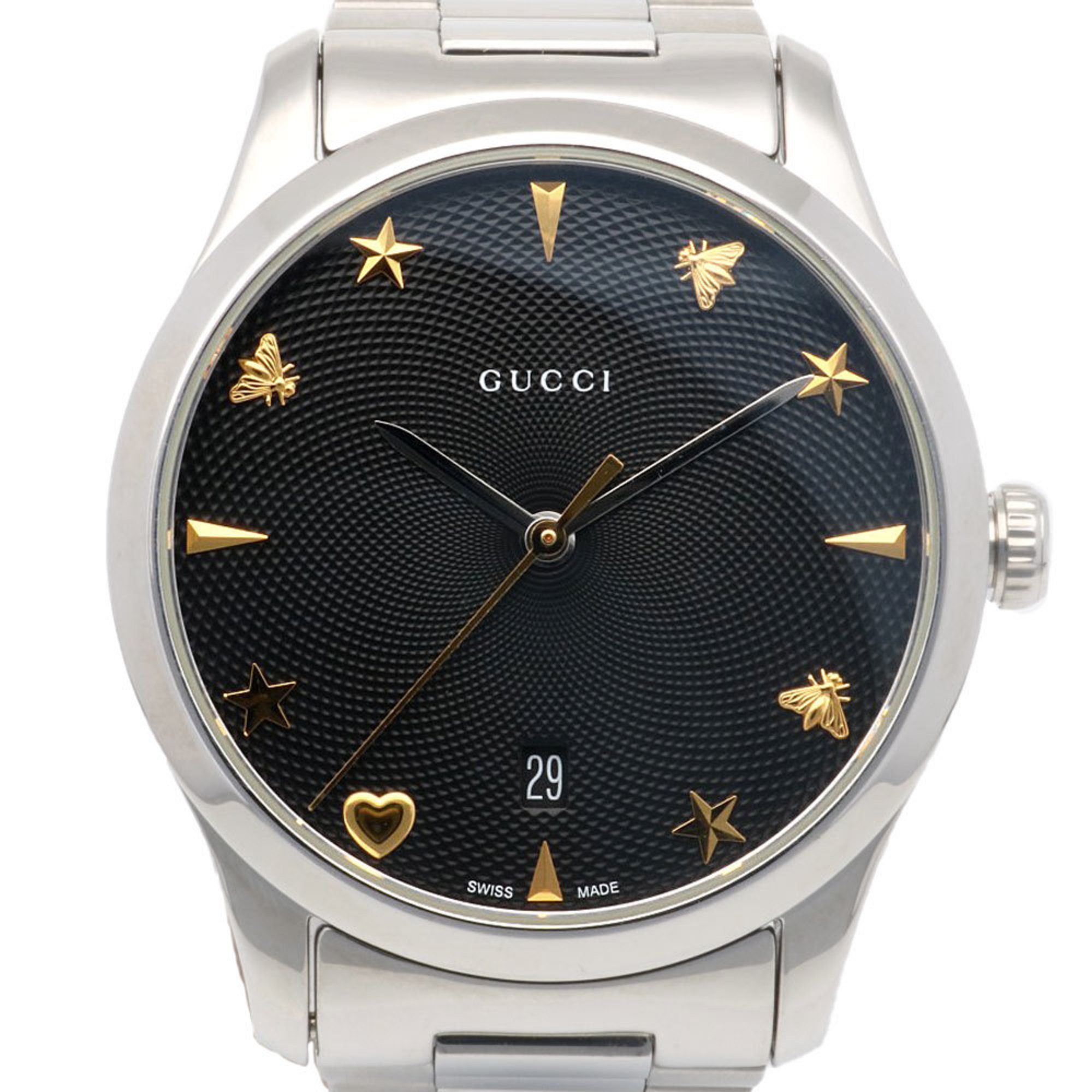 Gucci G Timeless Watch Stainless Steel 126.4 Quartz Ladies GUCCI