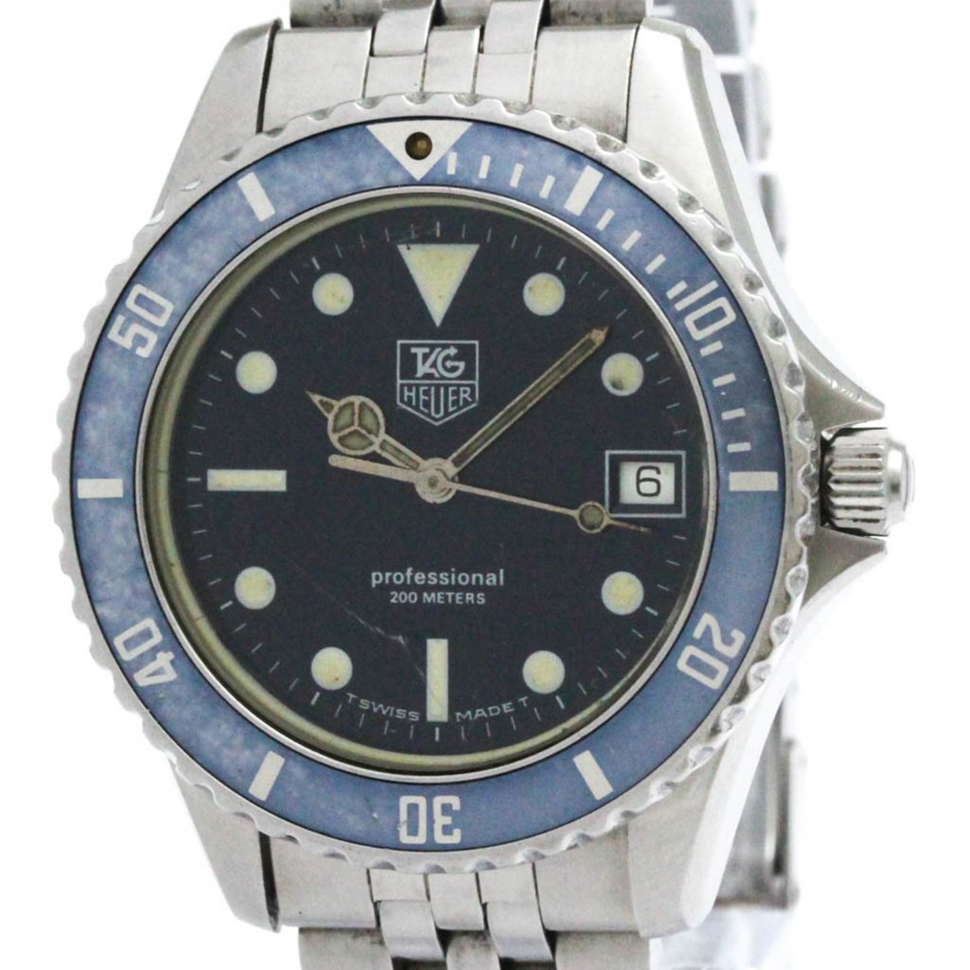 TAG HEUER 1000 Diver Steel Quartz Mens Watch 980.613 Vintage
