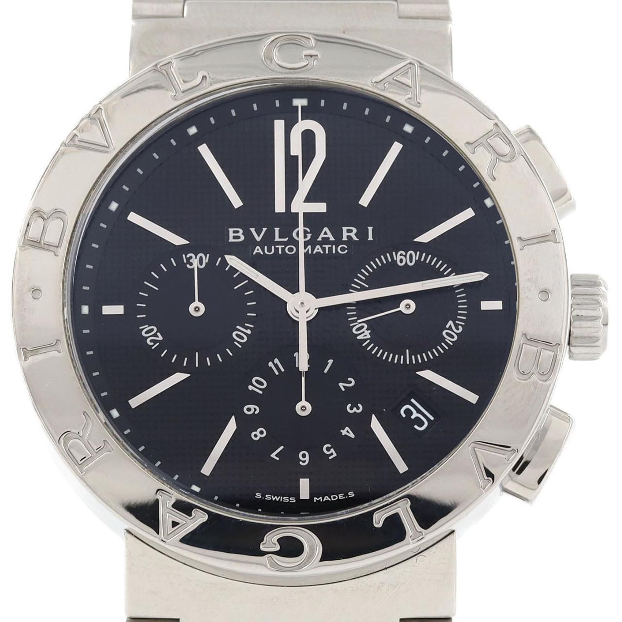 Bvlgari Chronograph BB42SSCH BB42BSSDCH AT SS Wristwatch Automatic
